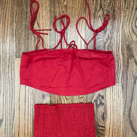 Sundays the Label Red Linen Set - Picture 2 of 4